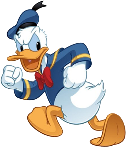 Angry Duck Cliparts - Roommates Mickey And Friends Peel And Stick Wall Decal (469x538), Png Download
