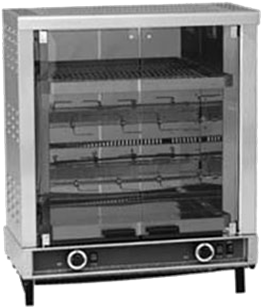 Equipex Rbe-8 Infrared Quartz Elements Water Bath/drip - Equipex Rbe-8/1 Electric 2-spit Commercial Rotisserie, (400x360), Png Download