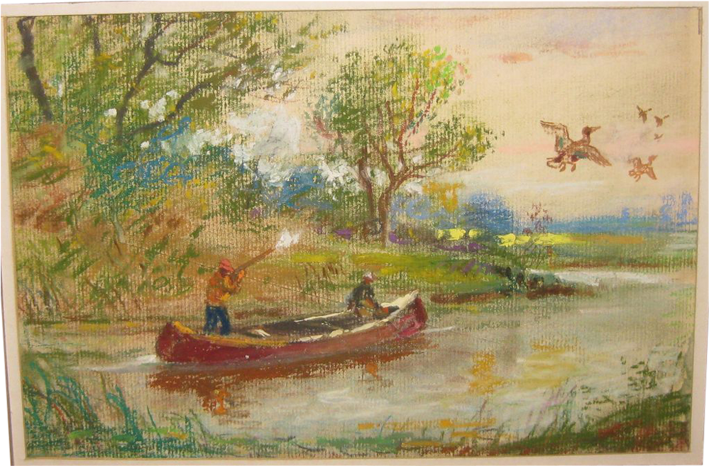 Vintage Wayne Beam Morrell - Painting (1023x1023), Png Download