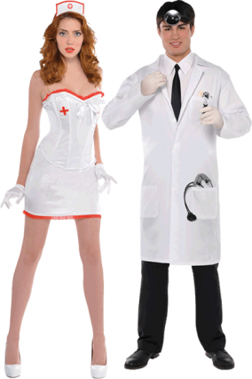 Doctors & Nurses Costumes - Sexy Womens Fancy Dress Nurse (284x426), Png Download