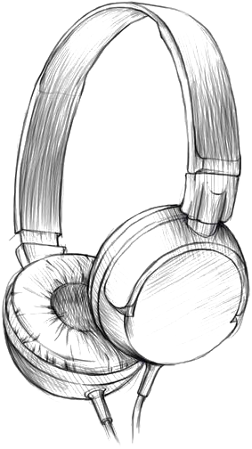 Download Drawing Headphones Watercolor Painting Pencil Sketch Headphones Pencil Drawing Png Image With No Background Pngkey Com