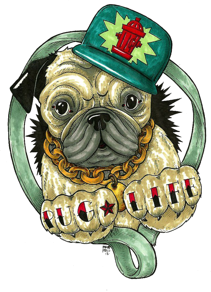 Pug Life Png Pic - Pug Life Png (753x1024), Png Download