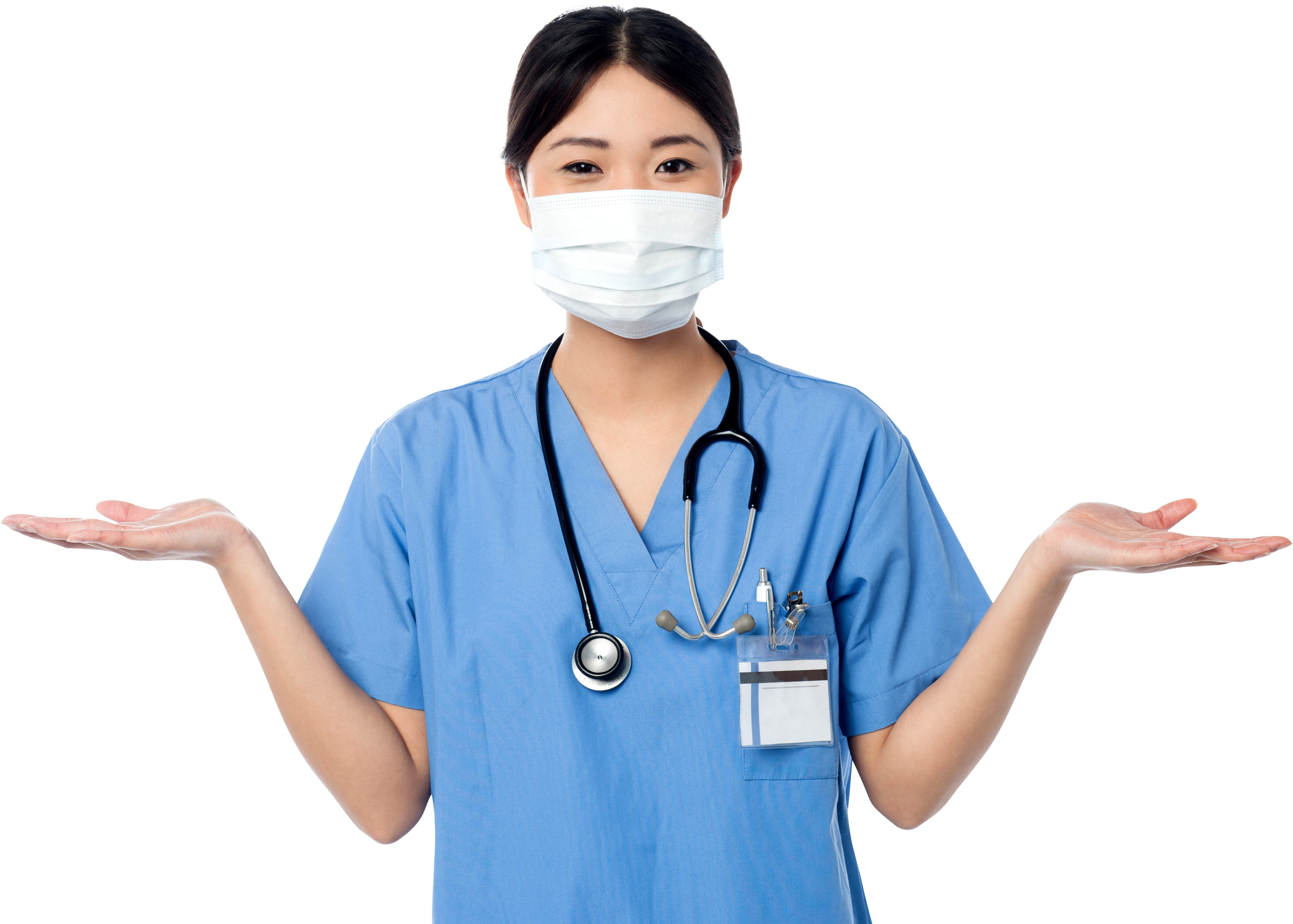 Women Pointing Both Sides Png Image - Surgeon Stock (4809x3200), Png Download