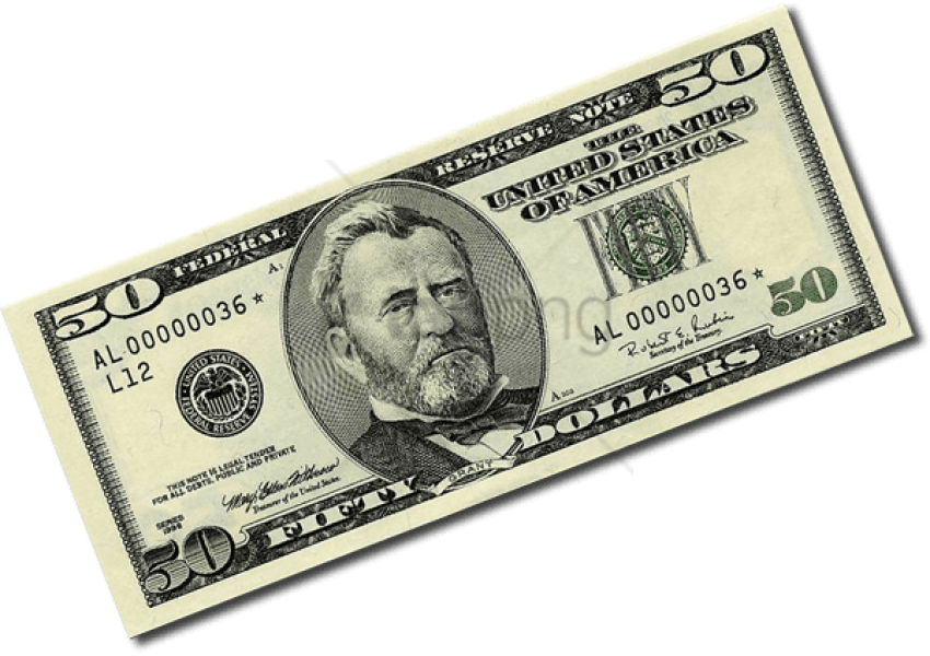 50 Dollar Bill Png - 50 Us Dollar (600x423), Png Download