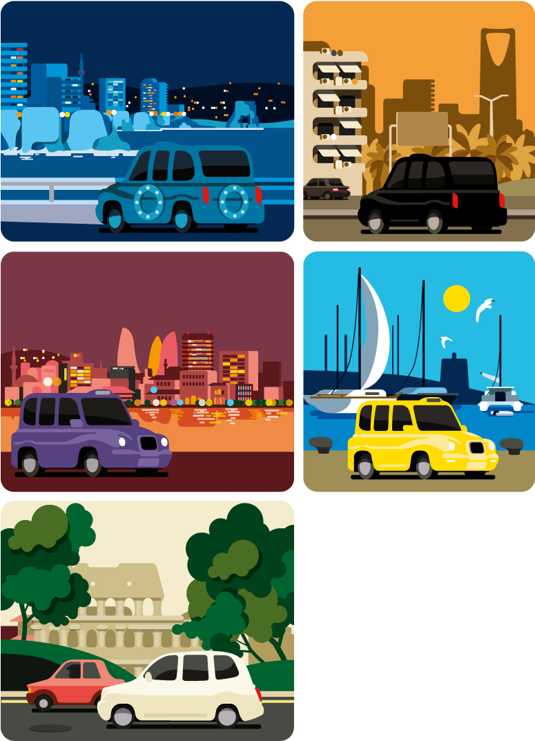 Monocle London Cabs Illustration (774x1094), Png Download