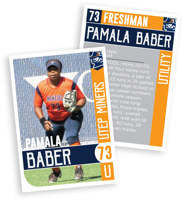 Utep Softball Player Card (648x864), Png Download