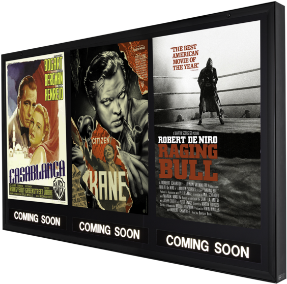 Door Mounted Triple Opening Led Poster Case (1000x667), Png Download