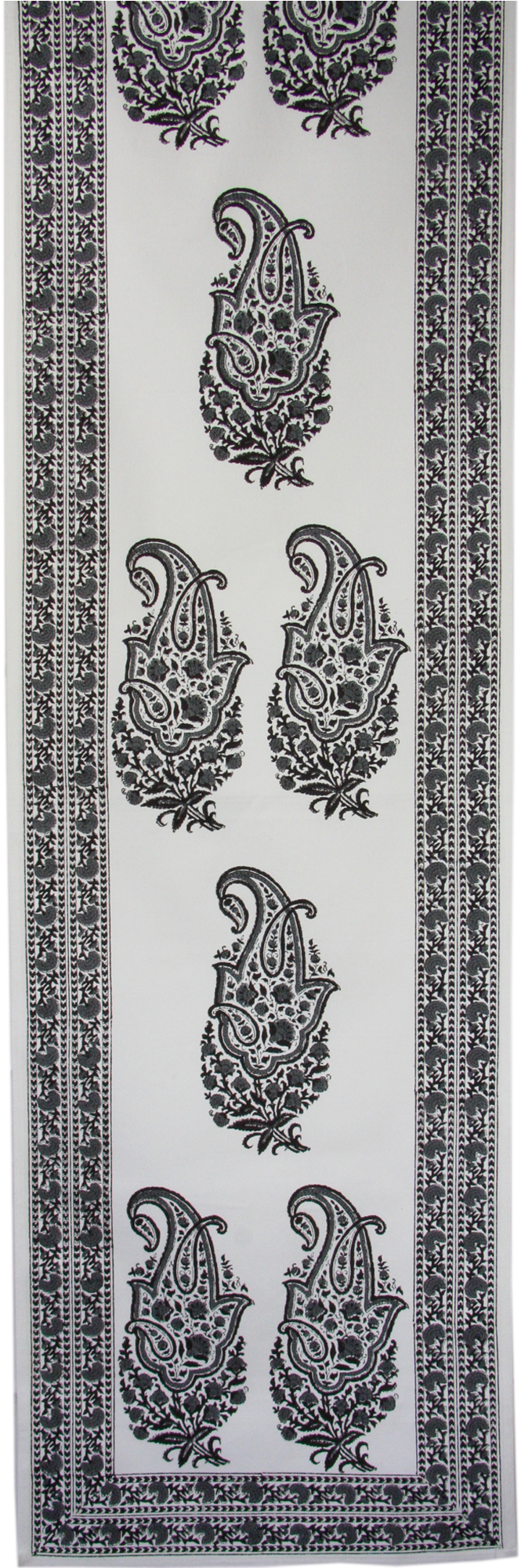 Table Runner Paisley Black1 (2000x2000), Png Download