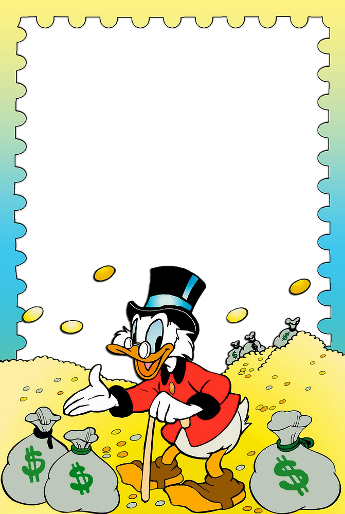 Custom Mister Scrooge Mcduck Mouse Pad G4215 Clipart (671x1000), Png Download
