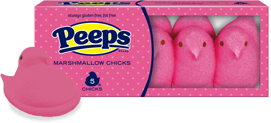 Pink Marshmallow Chicks (876x476), Png Download