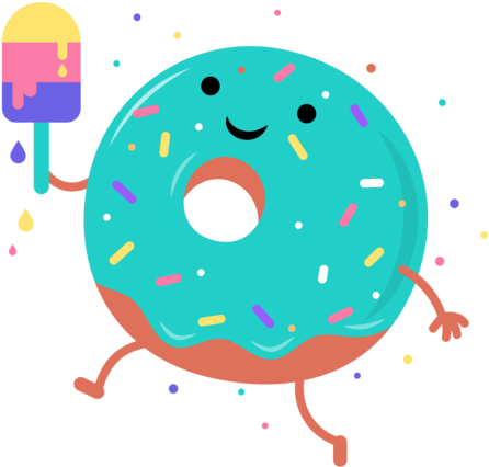 Skipping Donut Peep (618x618), Png Download
