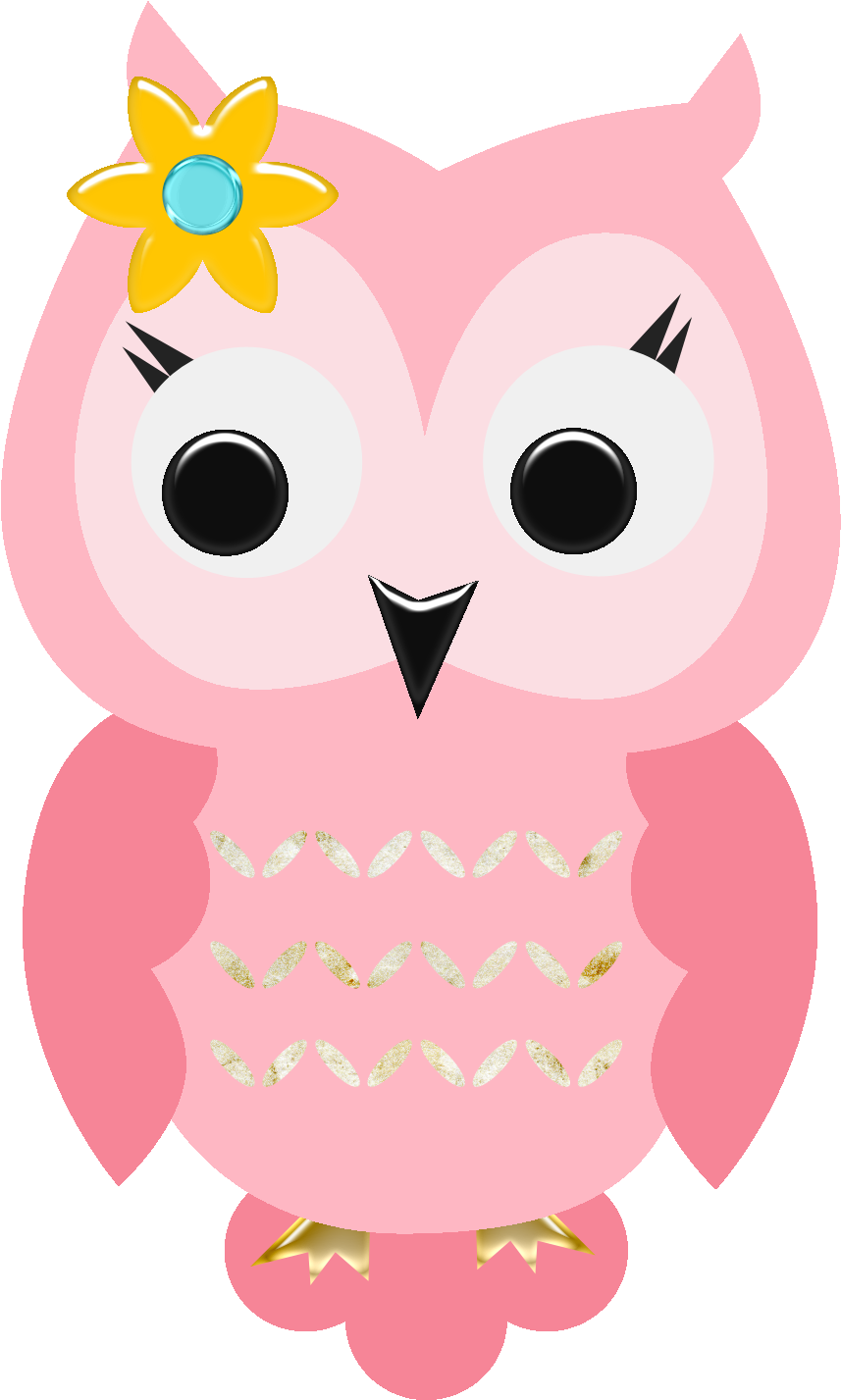 Coruja Rosa (866x1436), Png Download