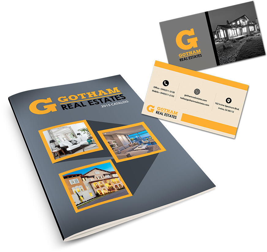 Gotham Real Estates Logo Design (900x861), Png Download