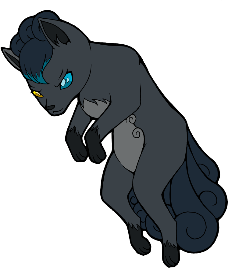 Black Vulpix (800x927), Png Download