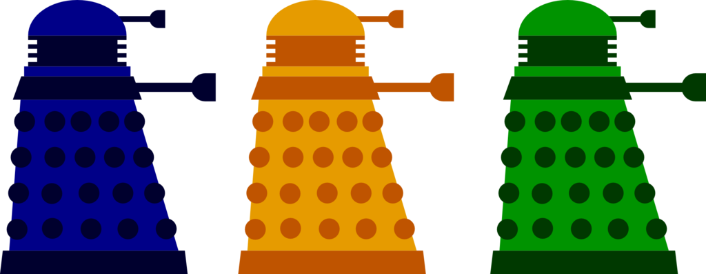 Dalek Parade By S (1024x397), Png Download