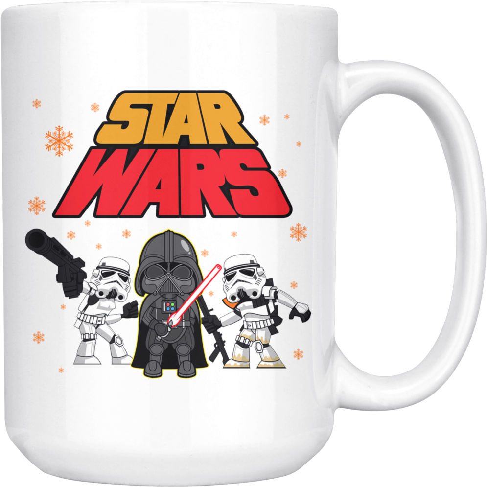Star Wars Darth Vader And Storm Trooper Chibi Mug (1024x1024), Png Download