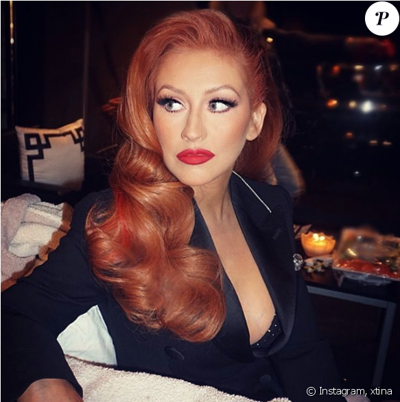 Christina Aguilera S'est Teint Les Cheveux En Roux (950x586), Png Download