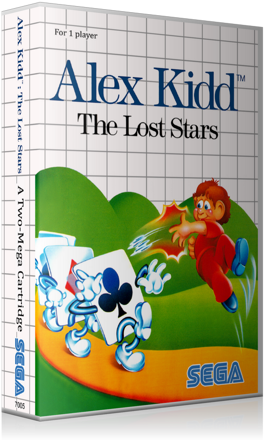 Alex Kidd The Lost Stars Au Sega Master System Replacement (800x900), Png Download