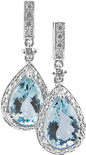 Pendientes Topacios Y Diamantes (700x700), Png Download