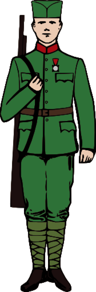 Serbian Soldier Ww1 Wikimedia Commons (400x1211), Png Download
