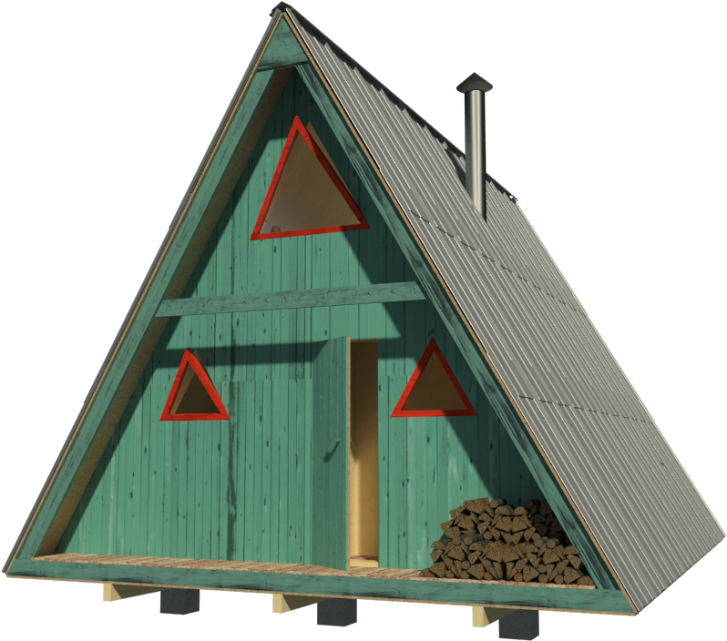 A Frame Tiny House Plans (900x900), Png Download