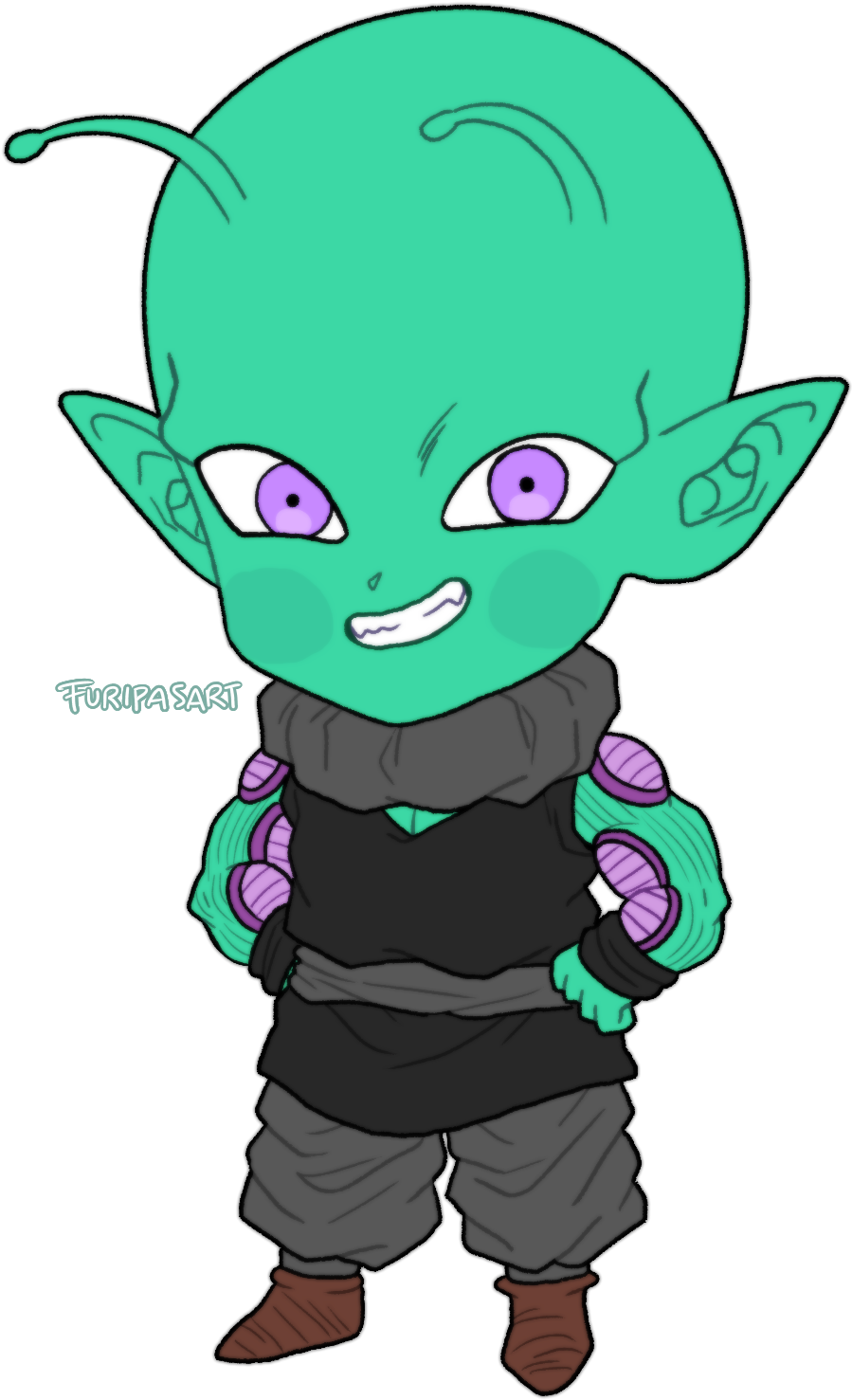 - Furi As A Namekian And An Android In Perfect (1259x1693), Png Download