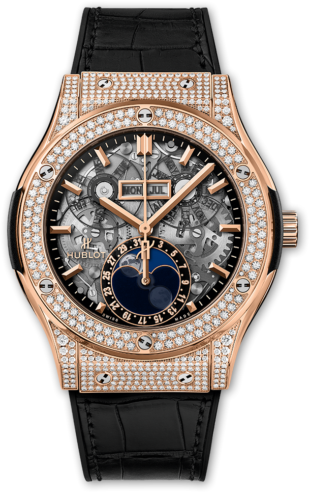 Classic Fusion Aerofusion Moonphase King Gold Pavé (1000x1000), Png Download