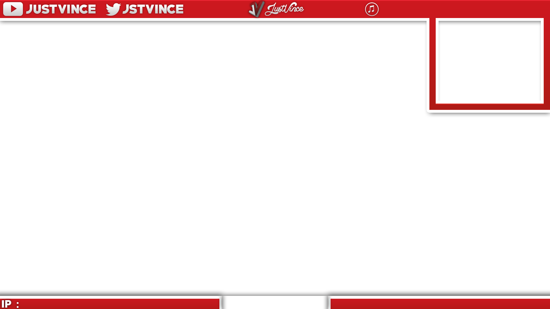Justvince Overlay Twitch For Minecraft (1920x1080), Png Download