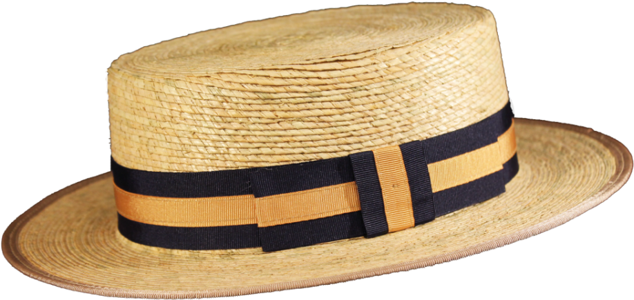Sombrero Canotier Palma Natural Dorado (960x600), Png Download
