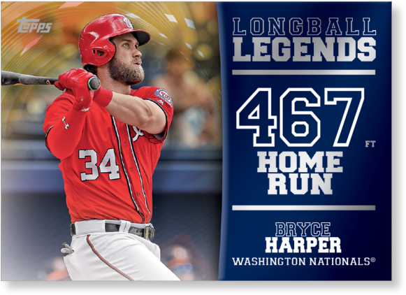 2018 Topps Baseball Series 2 Bryce Harper Longball (700x700), Png Download