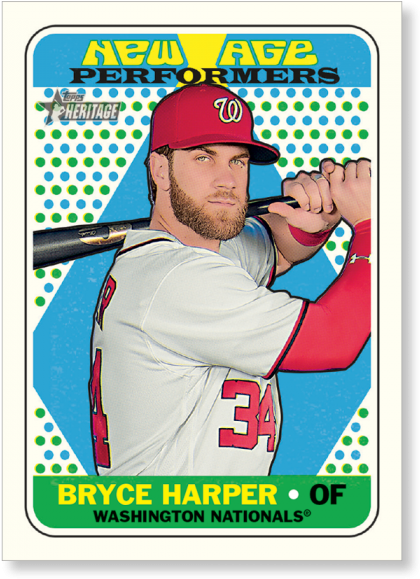 Bryce Harper 2018 Topps Heritage Baseball New Age Performers (700x700), Png Download