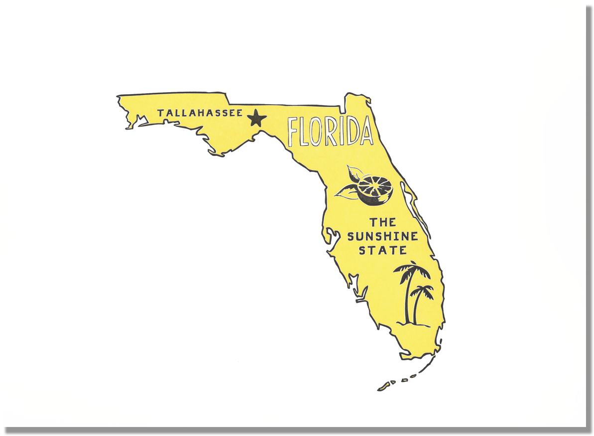 Florida State Print (1280x960), Png Download