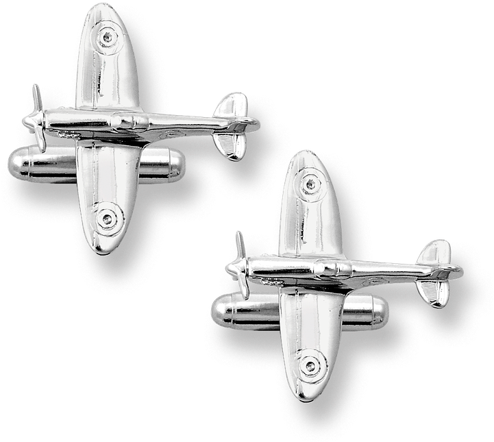 Nicole Barr Designs Sterling Silver Spitfire Plane (800x800), Png Download