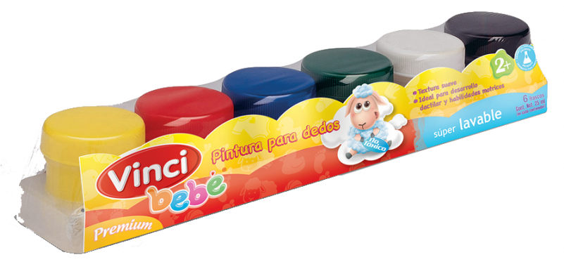 Kit De Pintura Para Dedos Vinci Bebé (800x600), Png Download