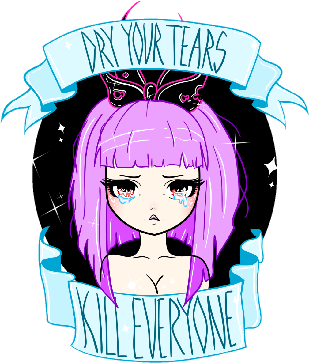Creepycute Tumblr Tears Sticker Orisitreal Png Tumblr (1080x1249), Png Download
