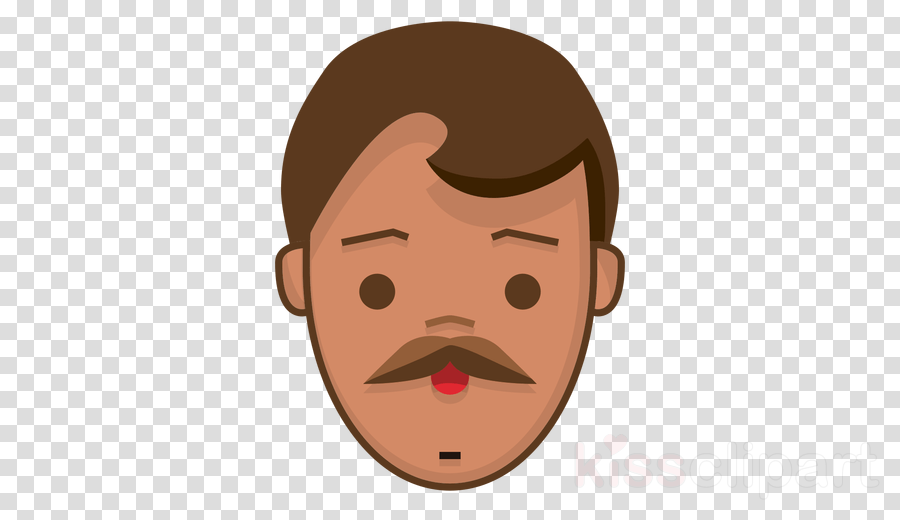 Hombre Bigote Dibujo Clipart Cheek Moustache Face (900x520), Png Download