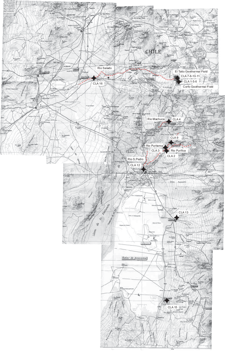 General Map Of The Atacama Desert With Sample Locations (787x1225), Png Download