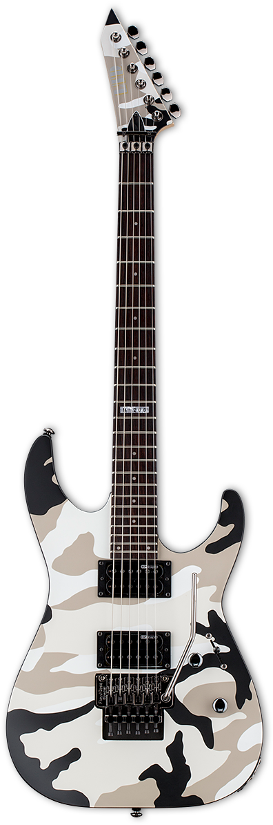 Esp Ltd M-200 Black Desert Camo Electric Guitar (418x1200), Png Download