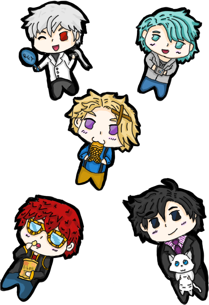 Mystic Messenger Yoosung Jumin Han 707 V Zen Chibis (720x1280), Png Download