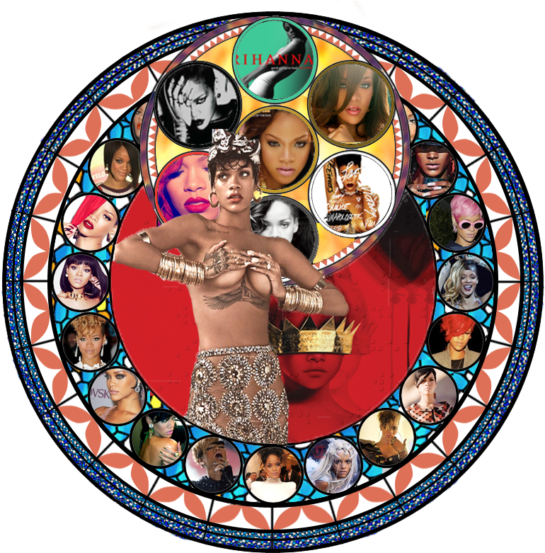 Rihanna Kingdom Hearts Stain Glass (800x800), Png Download