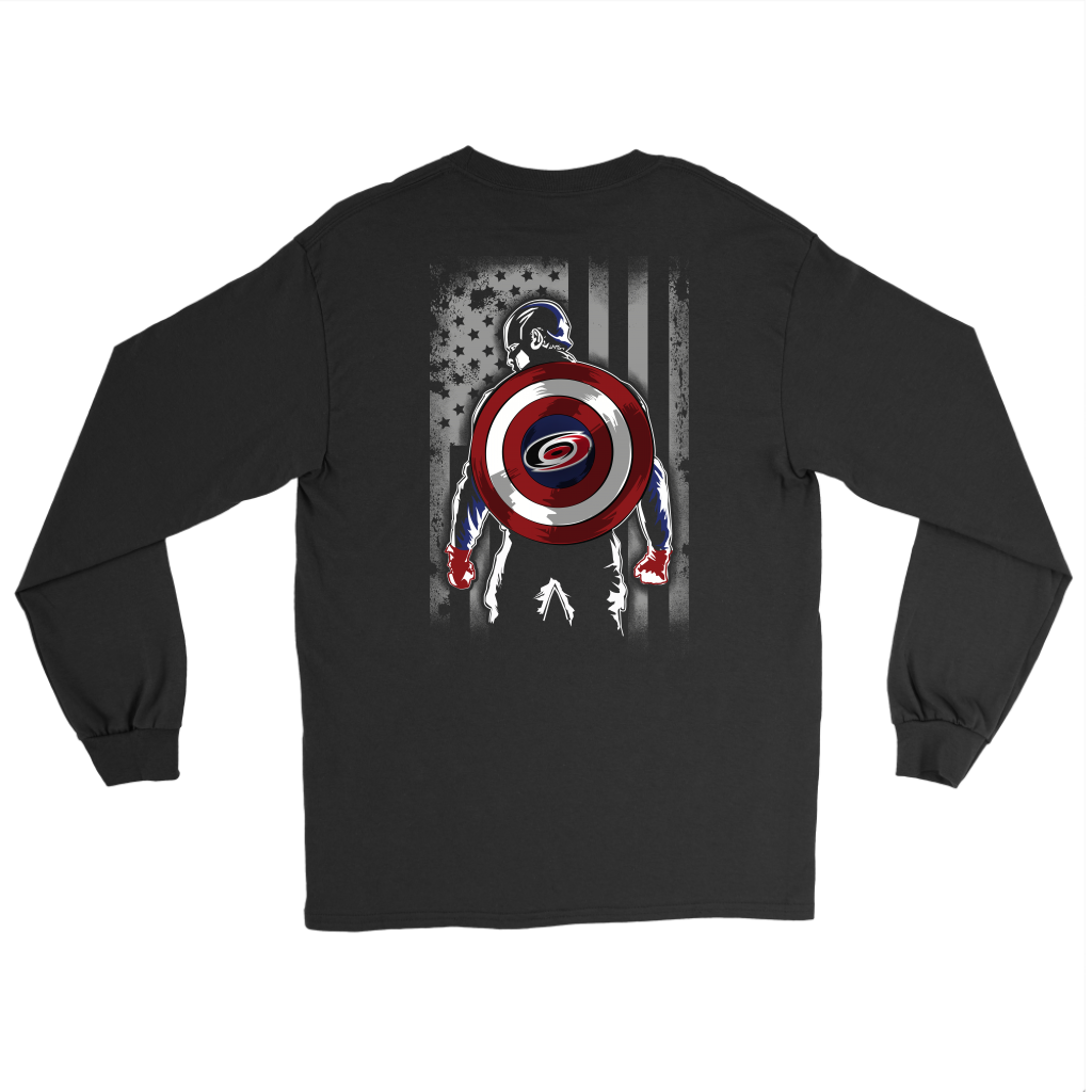 Carolina Hurricanes Captain America Marvel Hockey American (1024x1024), Png Download