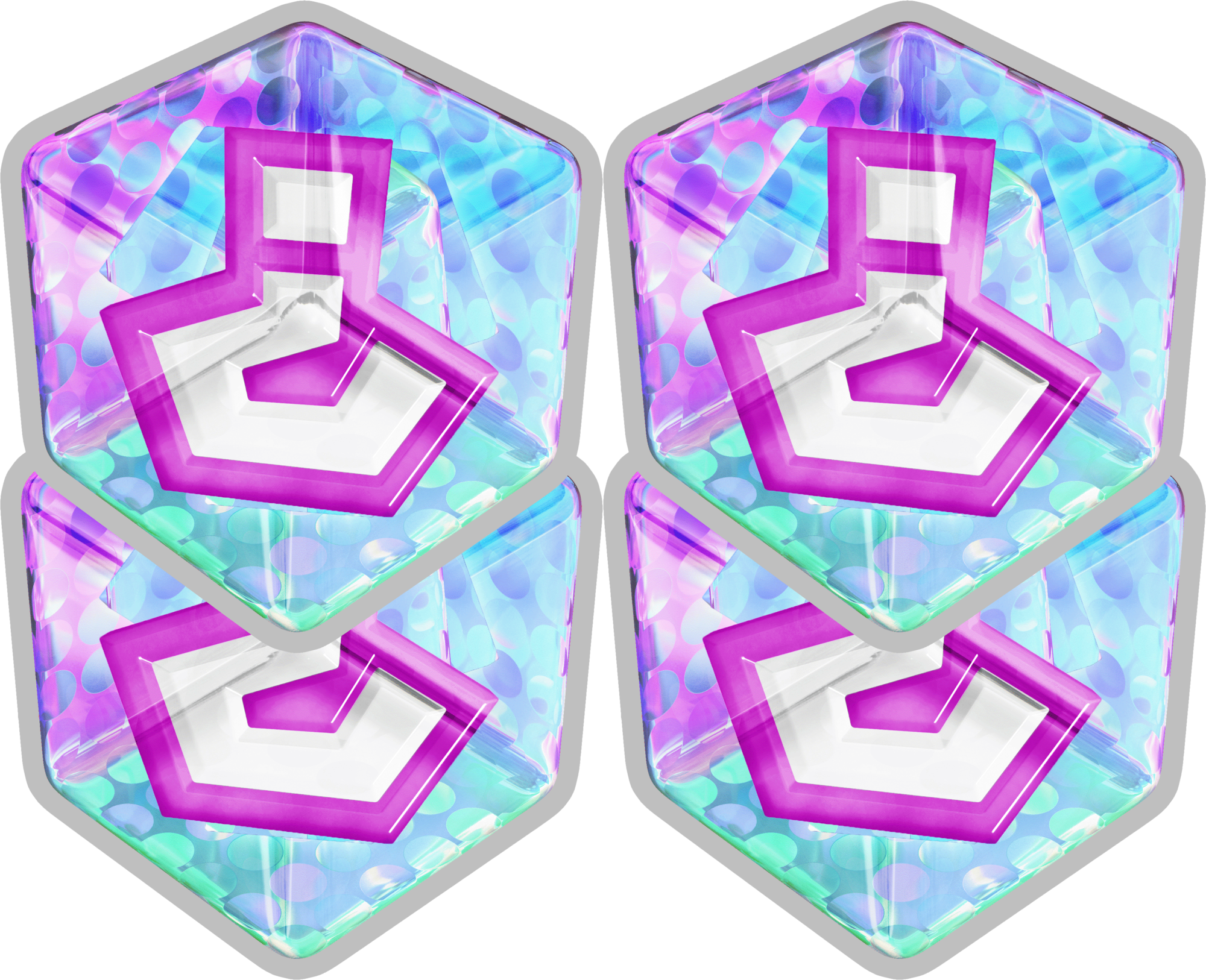 Bordered N64 Quadruple Fake Item Box (2000x1626), Png Download