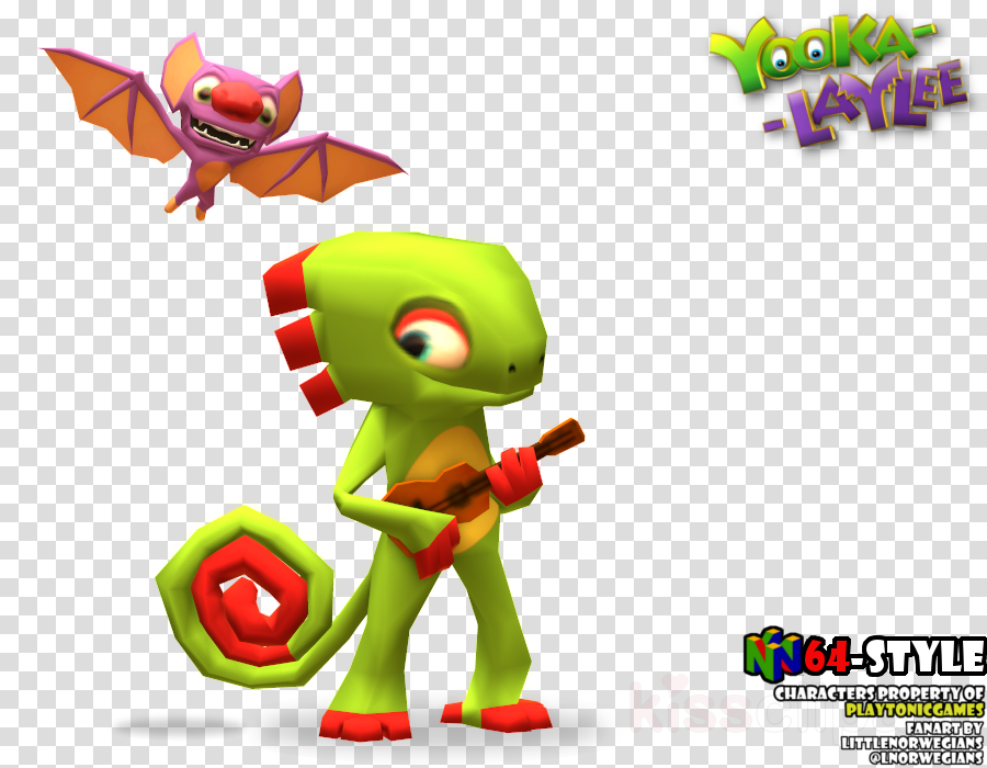 Yooka Laylee N64 Shader Clipart Banjo Kazooie Yooka (900x700), Png Download