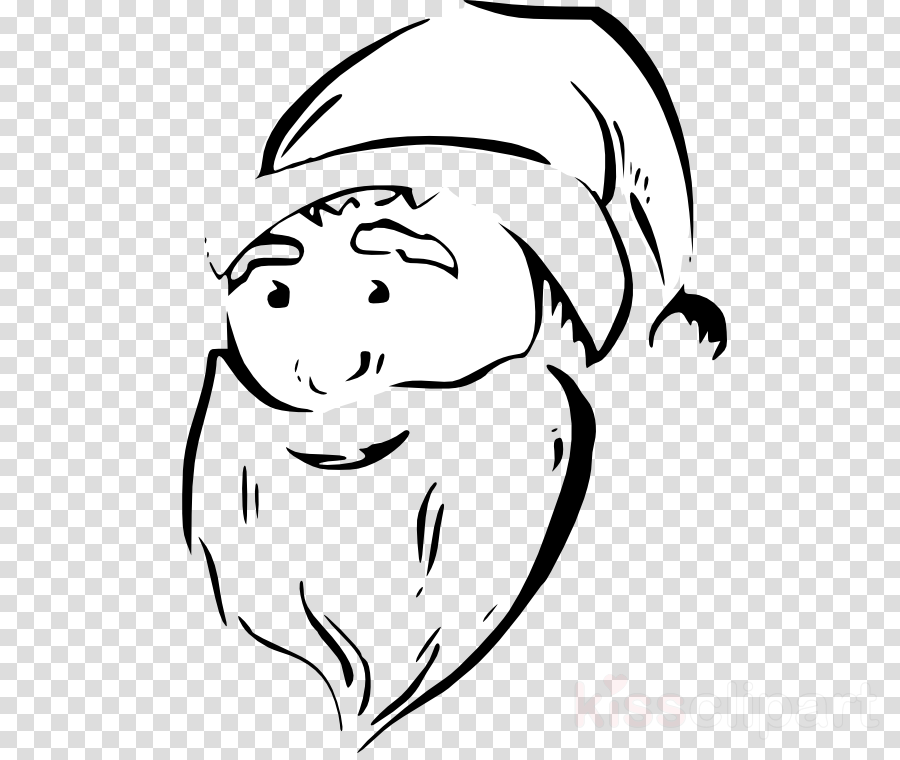 Santa Face Clipart Santa Claus Face Clip Art (900x760), Png Download
