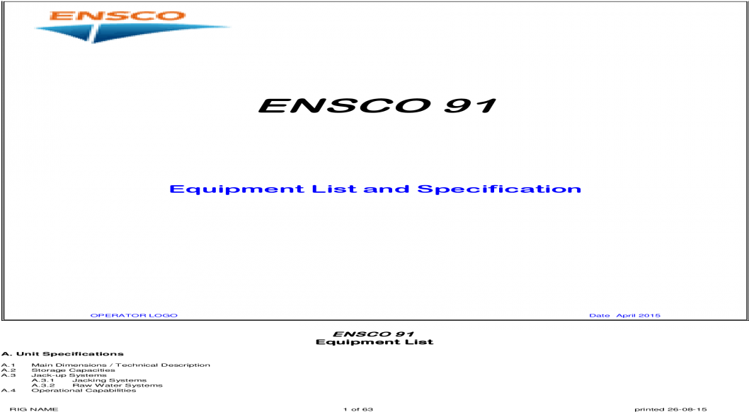 Ensco 91 Ensco (1200x630), Png Download