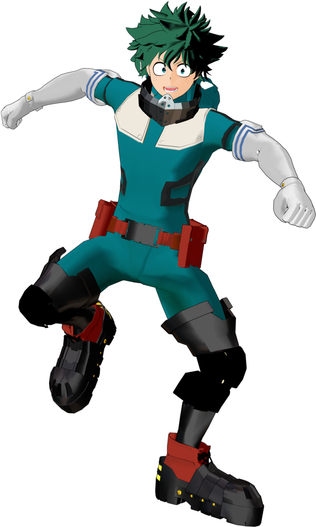 Clip Art Izuku Midoriya Gamma Render Deku Suit With (756x1058), Png Download