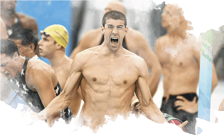 10 Michael Phelps Tras La Victoria De Su Equipo En (750x474), Png Download