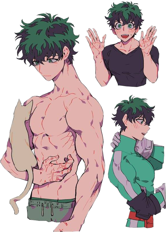 Наклейка Izuku Midoriya » Boku No Hero Academia » Render (600x858), Png Download