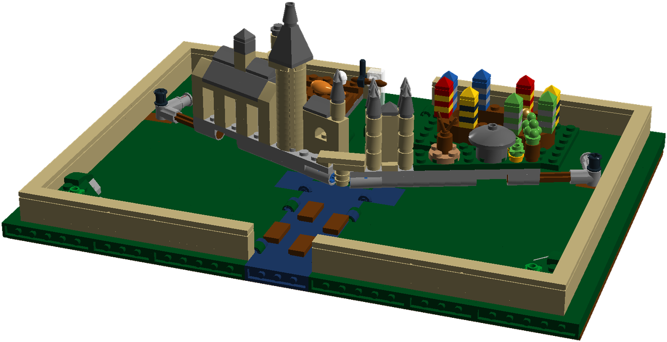 Pop-up Hogwarts Castle (1600x743), Png Download