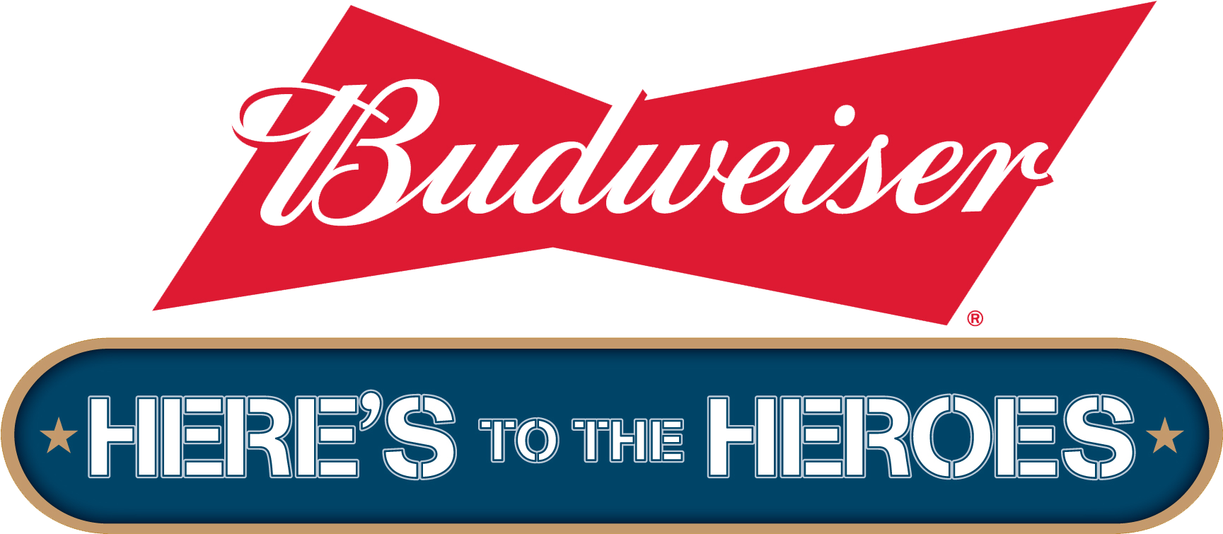 Budweiser Here's To The Heroes (1764x792), Png Download